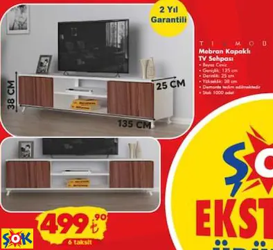 TİAMOB MEBRAN KAPAKLI TV SEHPASI